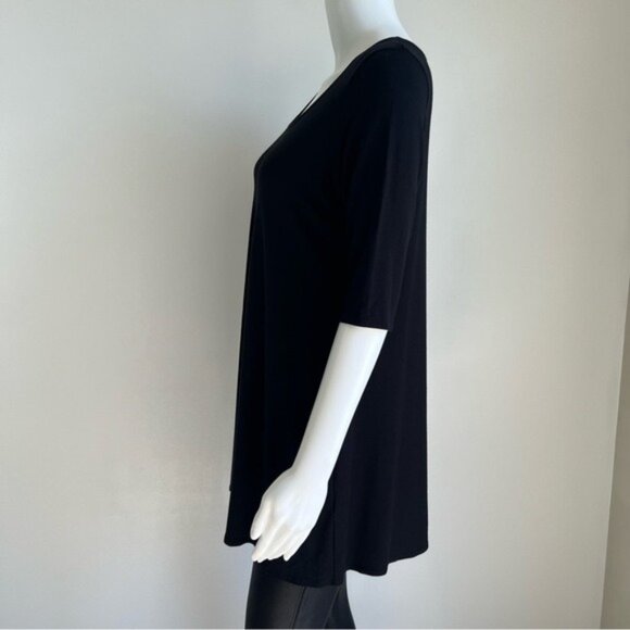 EILEEN FISHER Viscose-Jersey Scoop-Neck Tunic - PM - Picture 3 of 7